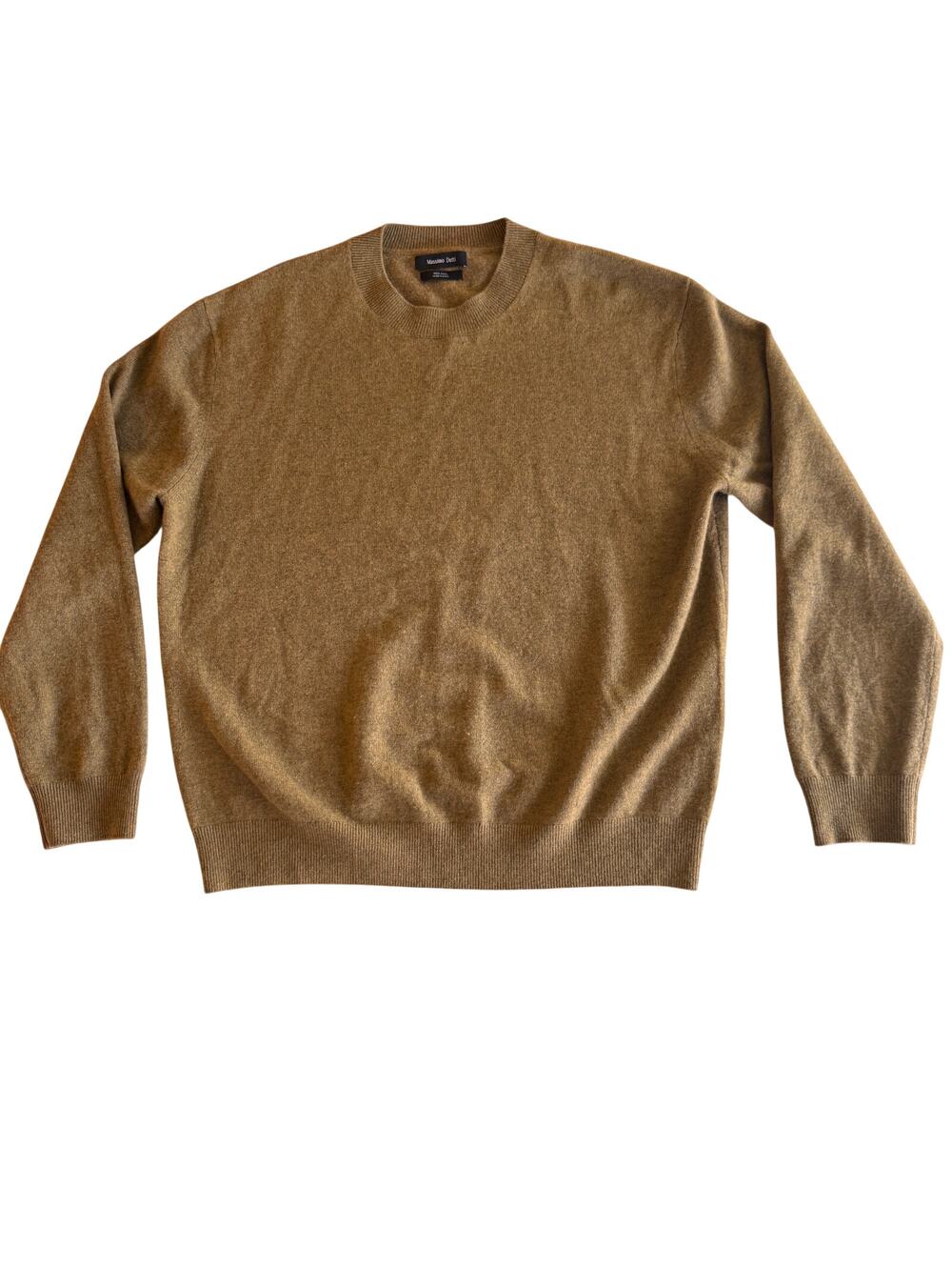 Massimo Dutti 100% Wool Crew Neck Sweater Mens Jumper Size Large Preppy